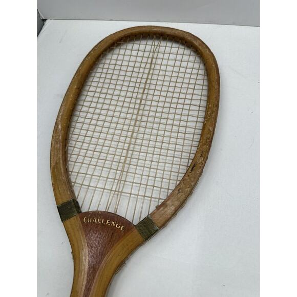 Antique 1900’s Wright & Ditson gut string Challenge Tennis Racket USA Pat - Picture 14 of 16